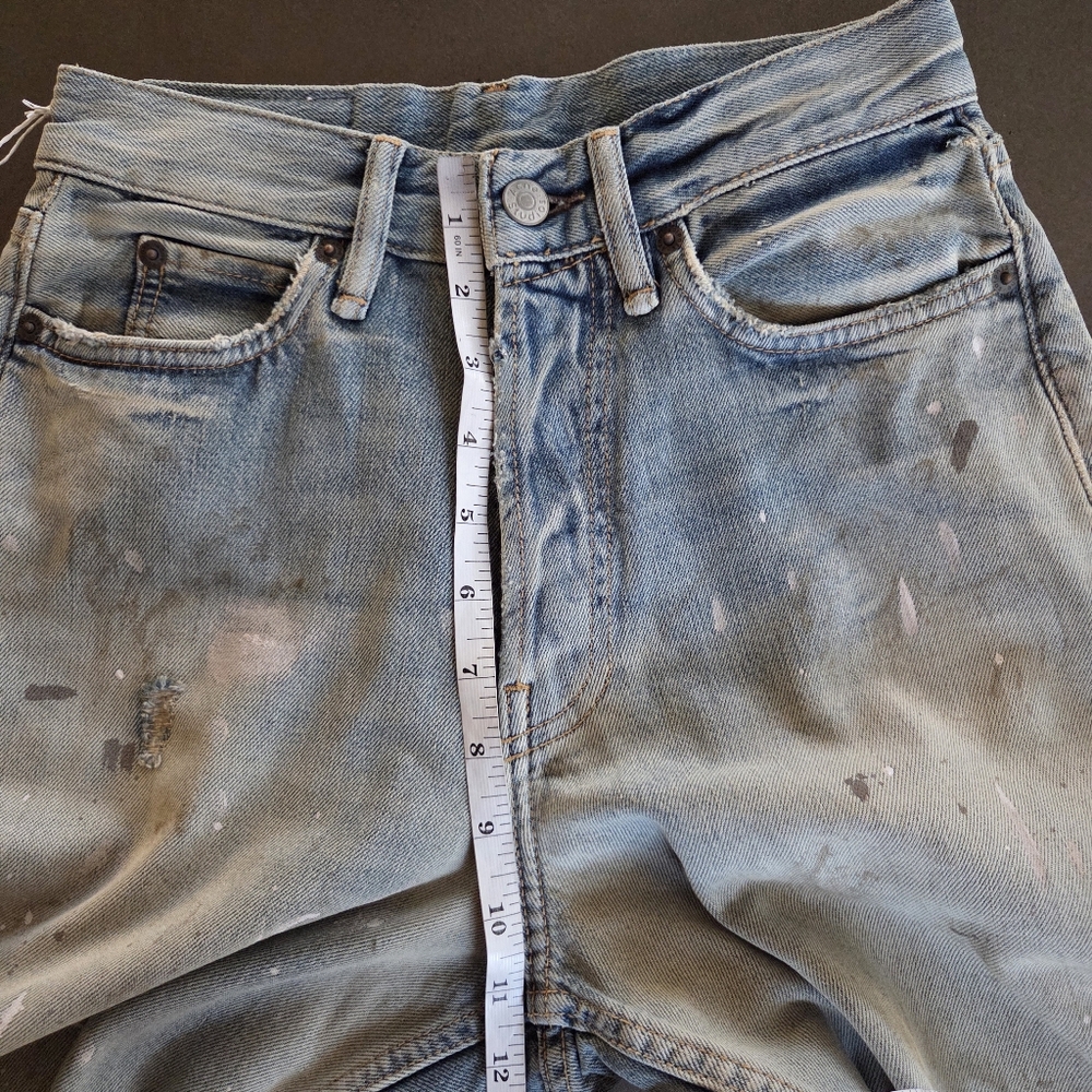 Acne Studios Womens 1981 Trafalgar Jeans Size XXXS Paint Splatter NWT $730 - Picture 13 of 16